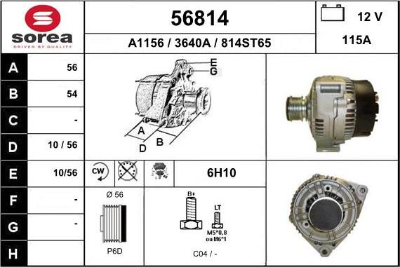 EAI 56814 - Alternator furqanavto.az