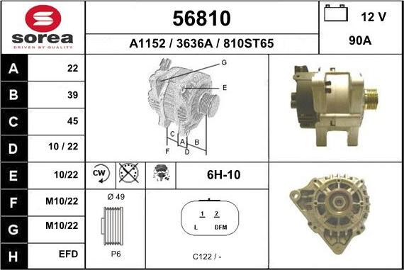 EAI 56810 - Alternator furqanavto.az