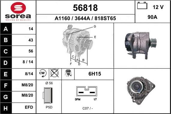 EAI 56818 - Alternator furqanavto.az