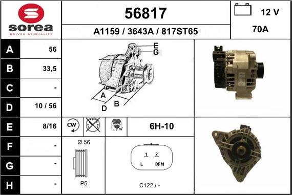 EAI 56817 - Alternator furqanavto.az
