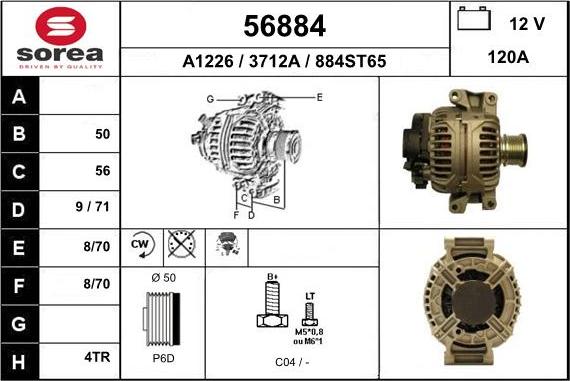 EAI 56884 - Alternator furqanavto.az