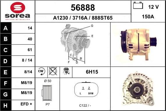 EAI 56888 - Alternator furqanavto.az