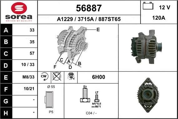 EAI 56887 - Alternator furqanavto.az