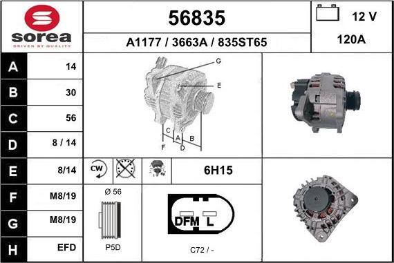 EAI 56835 - Alternator furqanavto.az