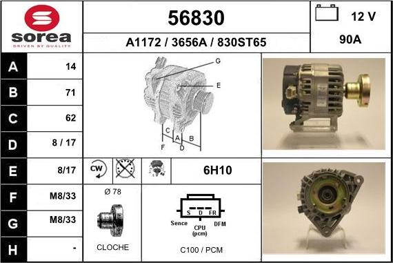 EAI 56830 - Alternator furqanavto.az