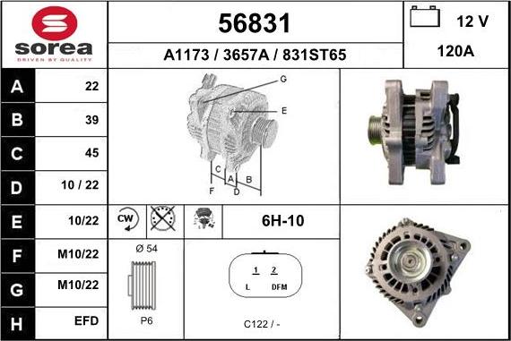 EAI 56831 - Alternator furqanavto.az