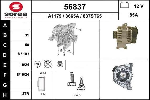 EAI 56837 - Alternator furqanavto.az