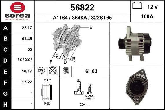EAI 56822 - Alternator furqanavto.az