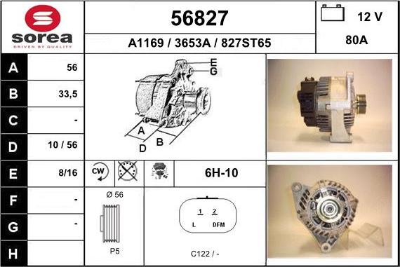 EAI 56827 - Alternator furqanavto.az