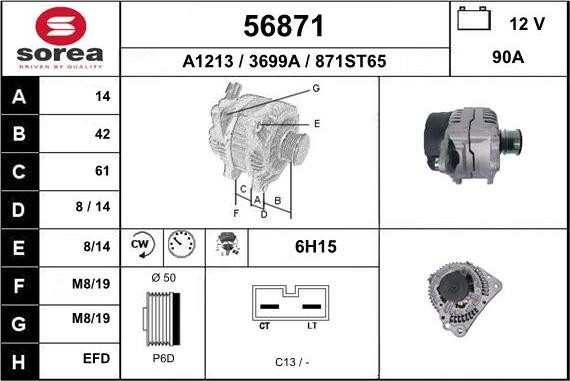 EAI 56871 - Alternator furqanavto.az