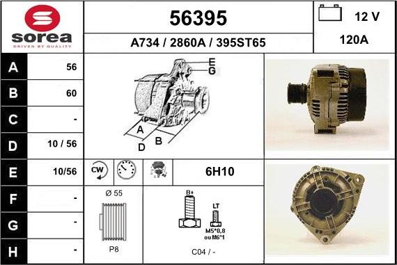 EAI 56395 - Alternator furqanavto.az