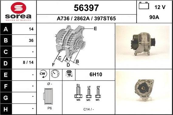 EAI 56397 - Alternator furqanavto.az