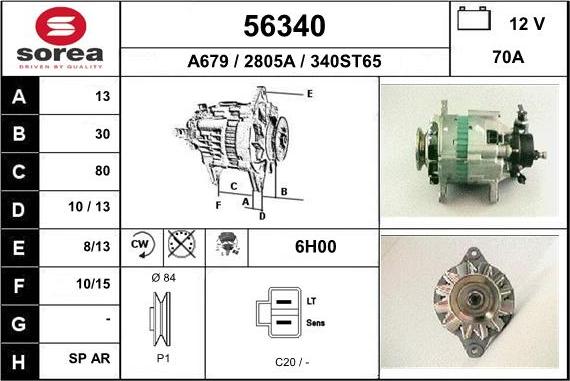 EAI 56340 - Alternator furqanavto.az