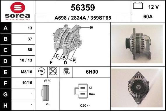 EAI 56359 - Alternator furqanavto.az