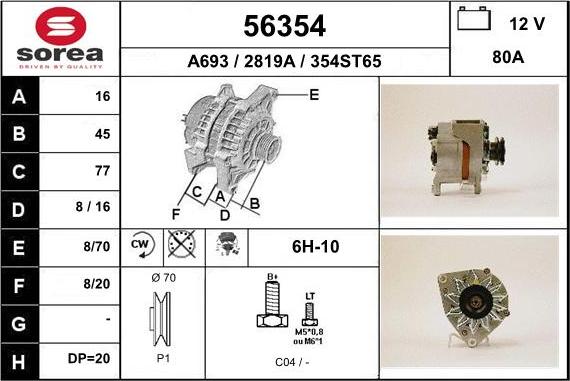 EAI 56354 - Alternator furqanavto.az