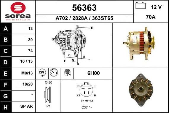 EAI 56363 - Alternator furqanavto.az