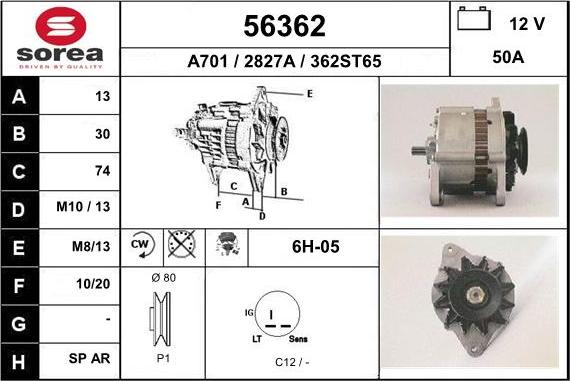 EAI 56362 - Alternator furqanavto.az