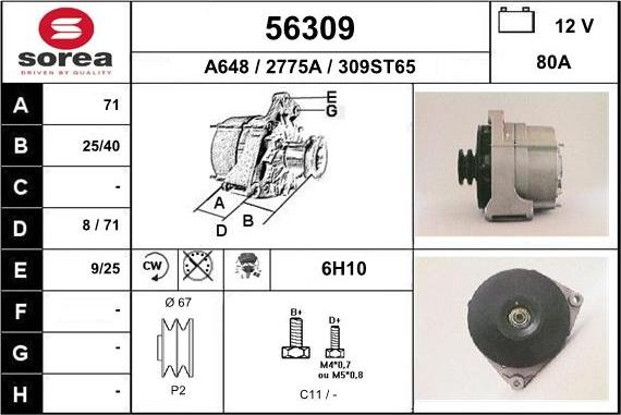 EAI 56309 - Alternator furqanavto.az