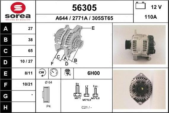 EAI 56305 - Alternator furqanavto.az