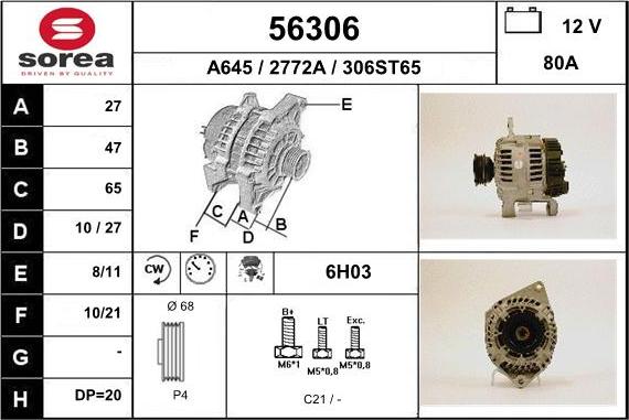 EAI 56306 - Alternator furqanavto.az