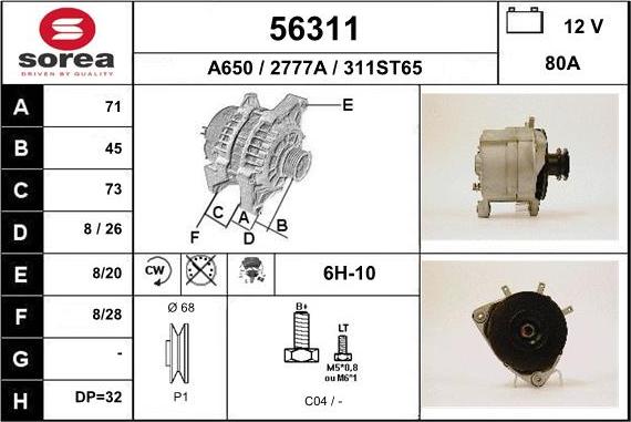 EAI 56311 - Alternator furqanavto.az