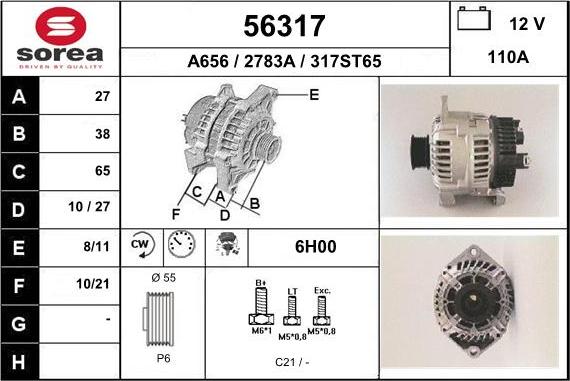 EAI 56317 - Alternator furqanavto.az
