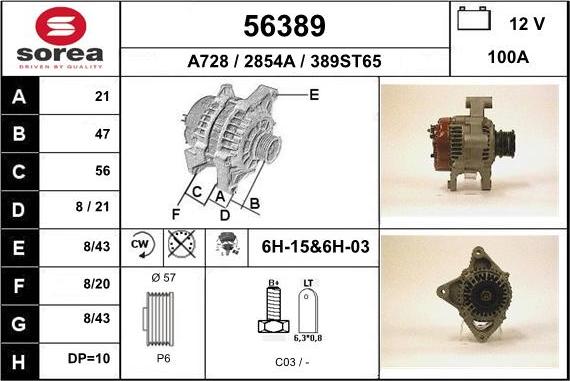 EAI 56389 - Alternator furqanavto.az