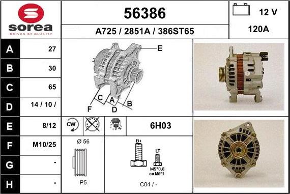 EAI 56386 - Alternator furqanavto.az