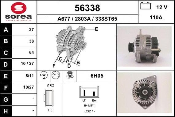 EAI 56338 - Alternator furqanavto.az