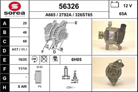 EAI 56326 - Alternator furqanavto.az