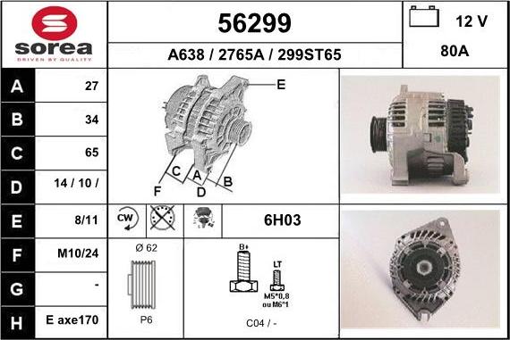 EAI 56299 - Alternator furqanavto.az