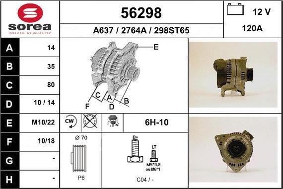 EAI 56298 - Alternator furqanavto.az