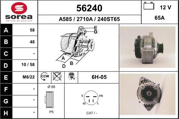 EAI 56240 - Alternator furqanavto.az