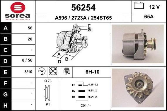 EAI 56254 - Alternator furqanavto.az