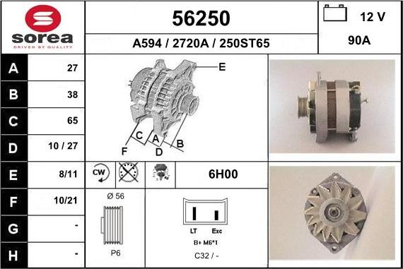 EAI 56250 - Alternator furqanavto.az