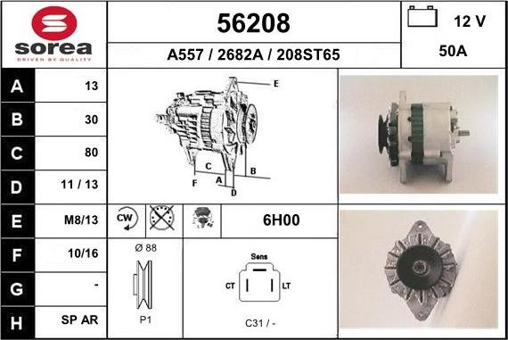 EAI 56208 - Alternator furqanavto.az