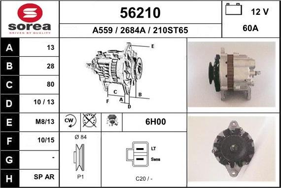 EAI 56210 - Alternator furqanavto.az