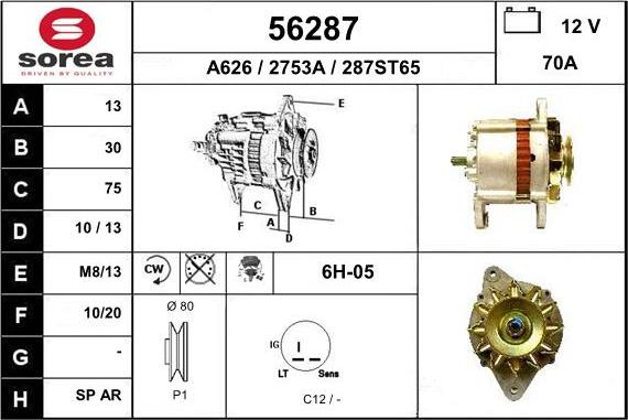 EAI 56287 - Alternator furqanavto.az