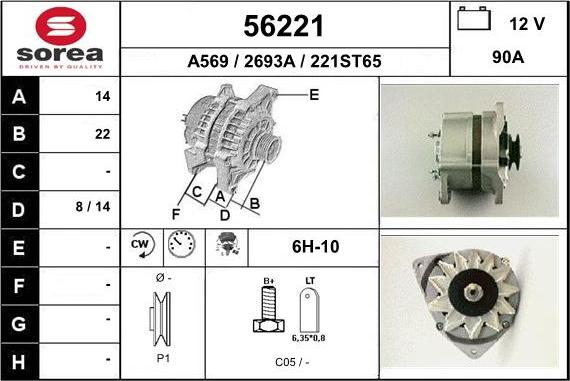 EAI 56221 - Alternator furqanavto.az