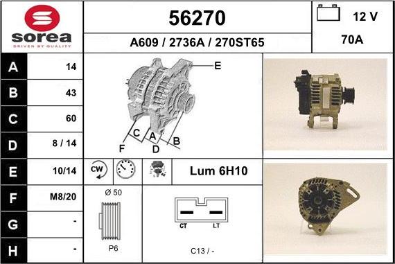 EAI 56270 - Alternator furqanavto.az