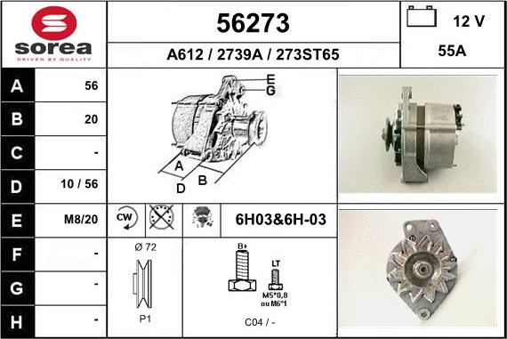 EAI 56273 - Alternator furqanavto.az