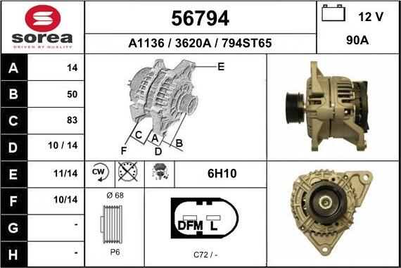 EAI 56794 - Alternator furqanavto.az