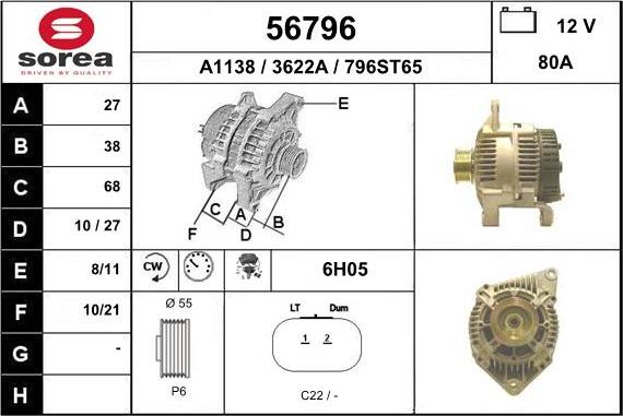 EAI 56796 - Alternator furqanavto.az