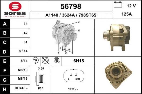 EAI 56798 - Alternator furqanavto.az