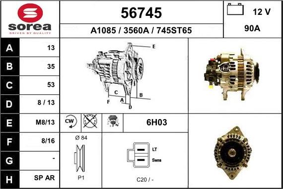 EAI 56745 - Alternator furqanavto.az