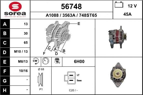 EAI 56748 - Alternator furqanavto.az