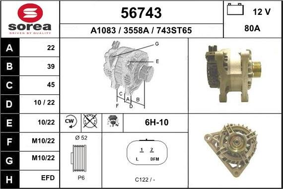 EAI 56743 - Alternator furqanavto.az