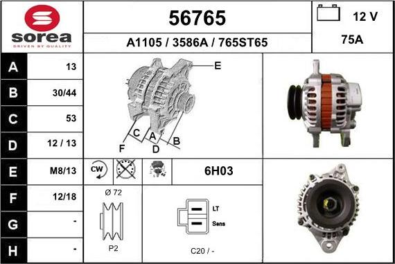 EAI 56765 - Alternator furqanavto.az