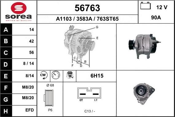 EAI 56763 - Alternator furqanavto.az