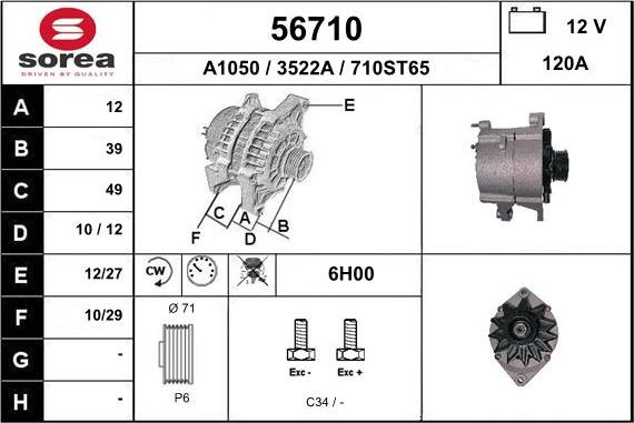 EAI 56710 - Alternator furqanavto.az